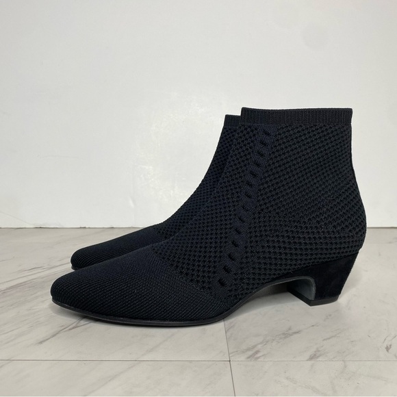 Eileen Fisher Purl Black Knit Stretch Bootie 7 1/2 - Picture 13 of 13